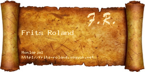 Frits Roland névjegykártya