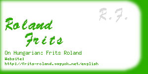 roland frits business card